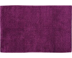 MSV Badkamerkleedje/badmat - voor op de vloer - paars - 45 x 70 cm - polyester/katoen
