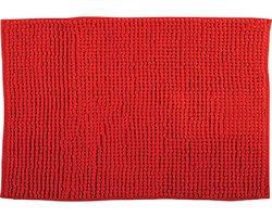 MSV Badmat - CHENILLE - Badkamermat - Microvezel - Rood
