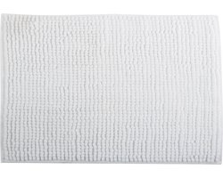 MSV Badmat - CHENILLE - Badkamermat - Microvezel - Wit