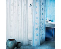 MSV Deauville Douchegordijn PVC – Waterdicht Douchegordijn in Hemelsblauw – 180x200 cm