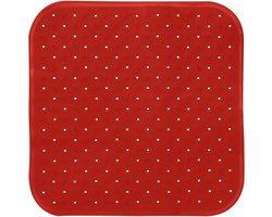 MSV Douche/bad anti-slip mat badkamer - rubber - terracotta - 54 x 54 cm - met zuignappen