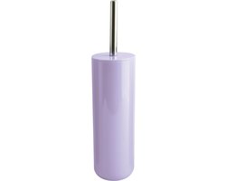 MSV Porto Toilet/wc-borstel in houder - kunststof - lila paars - 38 cm