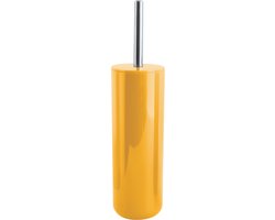MSV Porto Toilet/wc-borstel in houder - kunststof - saffraan geel - 38 cm