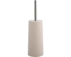 MSV Toiletborstel in houder/WC-borstel - beige - kunststof - 35 cm