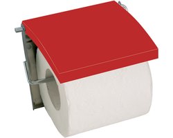 MSV Toiletrolhouder Rood – Wandmontage Toiletpapierhouder – WC-Papierhouder WC Papier Dispenser – 13 x 15 x 11,5 cm