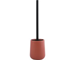 MSV WC Borstel met Houder - MAONIE - Toiletborstel Vrijstaand - Keramiek - Terracotta