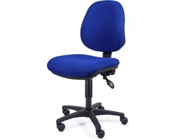 MTM STOELEN - Bureaustoel FULA 160-N - zitting stof blauw - zithoogte 47/62 cm - verstelbare zithoek, rughoek en rughoogte - multifunctionele werkstoel