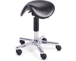 MTM STOELEN - Zadelkruk HERTHA 160-A - PUR zitting voor eenvoudig reinigen - zithoogte 45/61 cm - aluminium kruisvoet - werkkruk voor laboratoria en industrie