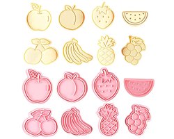 MTTProducts - Cookie cutters - 3D koekjesuitstekers - Perfect voor DIY - Roze - Bakaccessoires - Voor het versieren van koekjes - Set van 8