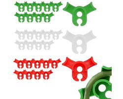 MTTProducts - Plant Clips - Stabiliteit - 30 Stuks - Plastic - Ondersteuning - Voor Plantengroei - Rood Groen Wit