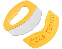 MTTProducts - Professionele Pizza Cutter - Ergonomische Pizza Snijder - Met Beschermhoes - Oranje - Keukenaccessoires - Ideaal Voor Thuisgebruik - ...