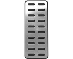 MTTproducts- Voetsteun Sportief Design - Voetsteun Auto - Voetsteun Aluminium - Voetsteun KIA - Voetsteun Zwart/Zilver - Afmetingen 20.4cm x 8.7cm - Voetsteunpad