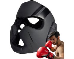 Muay Thai Hoofdbeschermer - Bokshandschoenen Helm Bescherming - Training en Wedstrijden - Versterkte Schaal en Schuim - 57-65 cm Hoofdomtrek