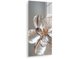MuchoWow® Glasschilderij 60x120 cm - Schilderij acrylglas - Bloem - Glazen - Doorzichtig - Foto op glas - Muurdecoratie woonkamer - Wanddecoratie slaapkamer - Schilderijen