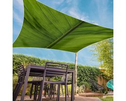 MuchoWow® - Schaduwdoek - Bladeren - Plant - Groen - 96% UV-bestendig - Hoogwaardig polyester - Zonnedoek - Weerbestendig - Tuin - Tarp - 300x300 cm