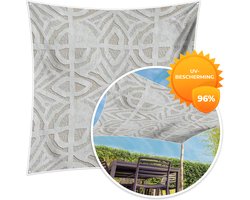 MuchoWow® - Schaduwdoek - Steen - Gips - Patroon - 96% UV-bestendig - Hoogwaardig polyester - Zonnedoek - Weerbestendig - Tuin - Tarp - 300x300 cm