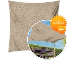 MuchoWow® - Schaduwdoek - Steen - Industrieel - Graniet - Patronen - 96% UV-bestendig - Hoogwaardig polyester - Zonnedoek - Weerbestendig - Tuin - Tarp - 300x300 cm