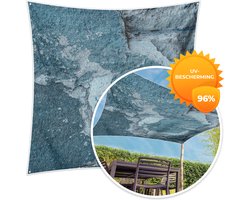 MuchoWow® - Schaduwdoek - Verf - Blauw - Stenen - 96% UV-bestendig - Hoogwaardig polyester - Zonnedoek - Weerbestendig - Tuin - Tarp - 300x300 cm