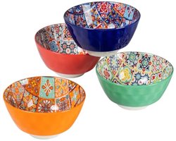 Muesli- en Soepkommen – Voor Soep, Pasta en Ontbijt – Set van 4 – 380 ml – Multicolor – Porselein