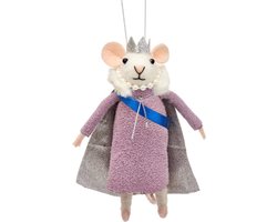 Muis Koningin vilten kersthanger - Sass & Belle