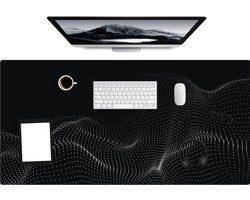 Muismat 120x60 cm - Bureaumat zwart - Computer en desktop accessoires - Kantoor artikelen - Muis en bureau mat onderlegger - Zwarte bureaulegger xl - Mousepad xxl - Kantoorartikelen decoratie - Muismatten office desk - Thuis werkplek