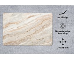Muismat 27x18 cm - Mousepad Marmer - Stenen - Kwarts - Textuur - Muismatten