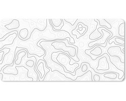 Muismat 80x40 cm - Bureaumat wit - Computer en desktop accessoires - Muis en bureau mat onderlegger - Witte bureaulegger xl - Mousepad xxl - Kantoorartikelen decoratie - Muismatten office desk anti slip - Kantoor benodigdheden