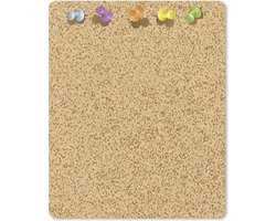 Muismat Kurk structuur of achtergrond illustratie - Een illustratie van een bord met een kurkstructuur en punaises muismat rubber - 30x40 cm - Muismat met foto