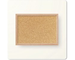 Muismat Kurk structuur of achtergrond illustratie - Een klein bordje met een kurkstructuur muismat rubber - 20x20 cm - Muismat met foto