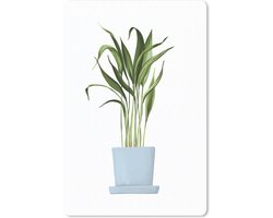 Muismat - Mousepad - Kamerplant - Bloempot - Wit - 40x60 cm