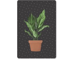 Muismat - Mousepad - Kamerplanten - Bloempot - Stippen - 18x27 cm