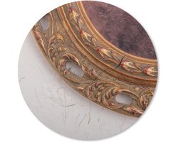 Muismat - Mousepad - Rond - Houten fotolijst - 50x50 cm - Ronde muismat