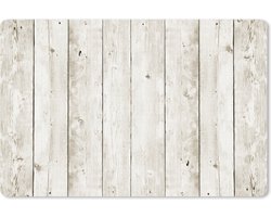 Muismat XXL 120x80 cm - Bureau onderlegger - Bureau mat Design - Wit - Grijze - Plank - Bureaumat - Gaming mousepad xl - Bureaulegger groot - Computer deskmat