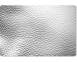 Muismat XXL 120x80 cm - Bureau onderlegger - Bureau mat Grijze Lederen print - zwart wit - Bureaumat - Gaming mousepad xl - Bureaulegger groot - Computer deskmat