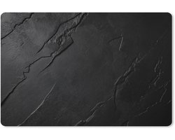 Muismat XXL 120x80 cm - Bureau onderlegger - Bureau mat Zwart - Steen - Beton print - Bureaumat - Gaming mousepad xl - Bureaulegger groot - Computer deskmat