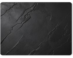 Muismat XXL 80x60 cm - Bureau onderlegger - Bureau mat Zwart - Steen - Beton print - Bureaumat - Gaming mousepad xl - Bureaulegger groot - Computer deskmat