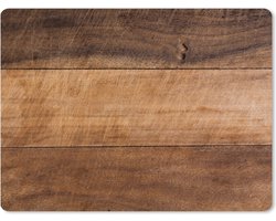 Muismat XXL - Bureau onderlegger - Bureau mat - Een afbeelding van een gebruikte houten snijplank met verschillende mes markeringen - 80x60 cm - XXL muismat