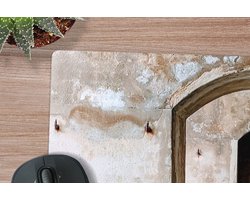 Muismat XXL - Bureau onderlegger - Bureau mat - Poort - Architectuur - Steen - Gebouw - 80x60 cm - XXL muismat