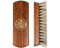 Muller & Sons | Luxe Uitwrijfborstel | Extra zacht Paardenhaar | Schoenborstel voor leer