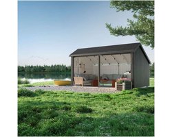 Multi tuinhuis open 10,5 m2 onbehandeld 248 x 432 x 250 cm - Type A