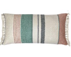 Multicolor pastel boucle cushion
