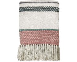 Multicolor pastel boucle throw