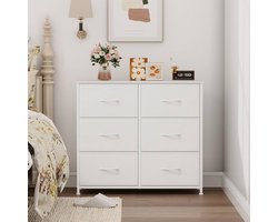 Multifunctioneel dressoir - 6 laden - stijlvol en slim - 1 stuk - hout en staal