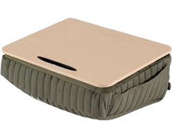 Multifunctioneel Laptopkussen Bureau – Laptoptafel voor Bed en Bank, Schoottafel met Dikke Basis, Afneembaar & Wasbaar Kussen, Draagbaar Laptop Bureau - Groen