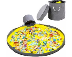 Multifunctioneel Opbergkleed Voor Lego - Speelgoed Organizer - Speelmat - opbergmand voor Kinderen - Geel - Lego Mat