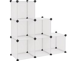 Multifunctioneel Opbergmeubel met 6 Vakken - Transparante Opbergkubus voor Kamers