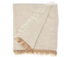Multifunctioneel Plaid - Bank Plaid - Woonkamer Decoratie - Katoen Polyester Mix - 130 x 180 cm - Ecru Beige