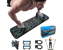 Multifunctioneel Push-Up Board met Weerstandstouw - Inklapbare Fitness Het Bord voor Thuistraining