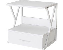 Multifunctionele 2-laagse Bureau-Organisator met Lade voor Printer en Kantoorbenodigdheden