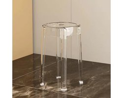 Multifunctionele Acrylstoel - Stapelbaar en Gemakkelijk te Reinigen - 1 stuk - Transparant